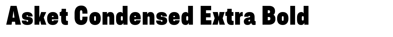 Asket Condensed Extra Bold